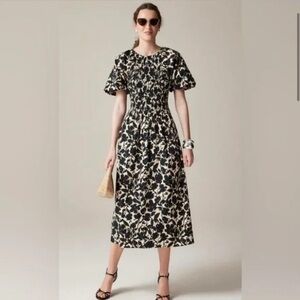 J. Crew Meadow Cotton Poplin Midi Dress